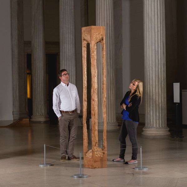 Museum Stanchions in an Art Gallery